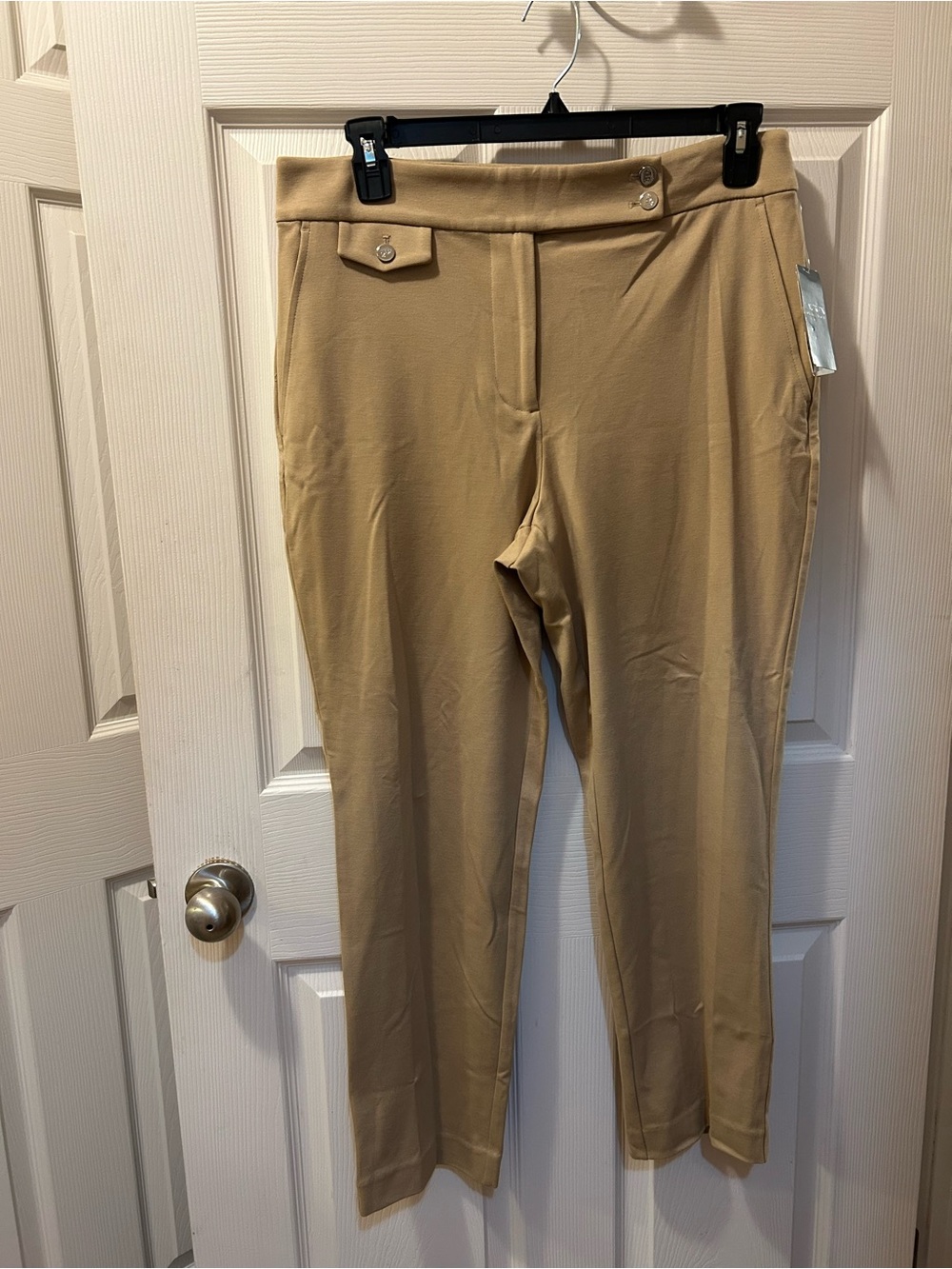 Lauren Ralph Lauren Size Large Beige/Tan Women's Knit Trousers Pants NWT *ISSUE*